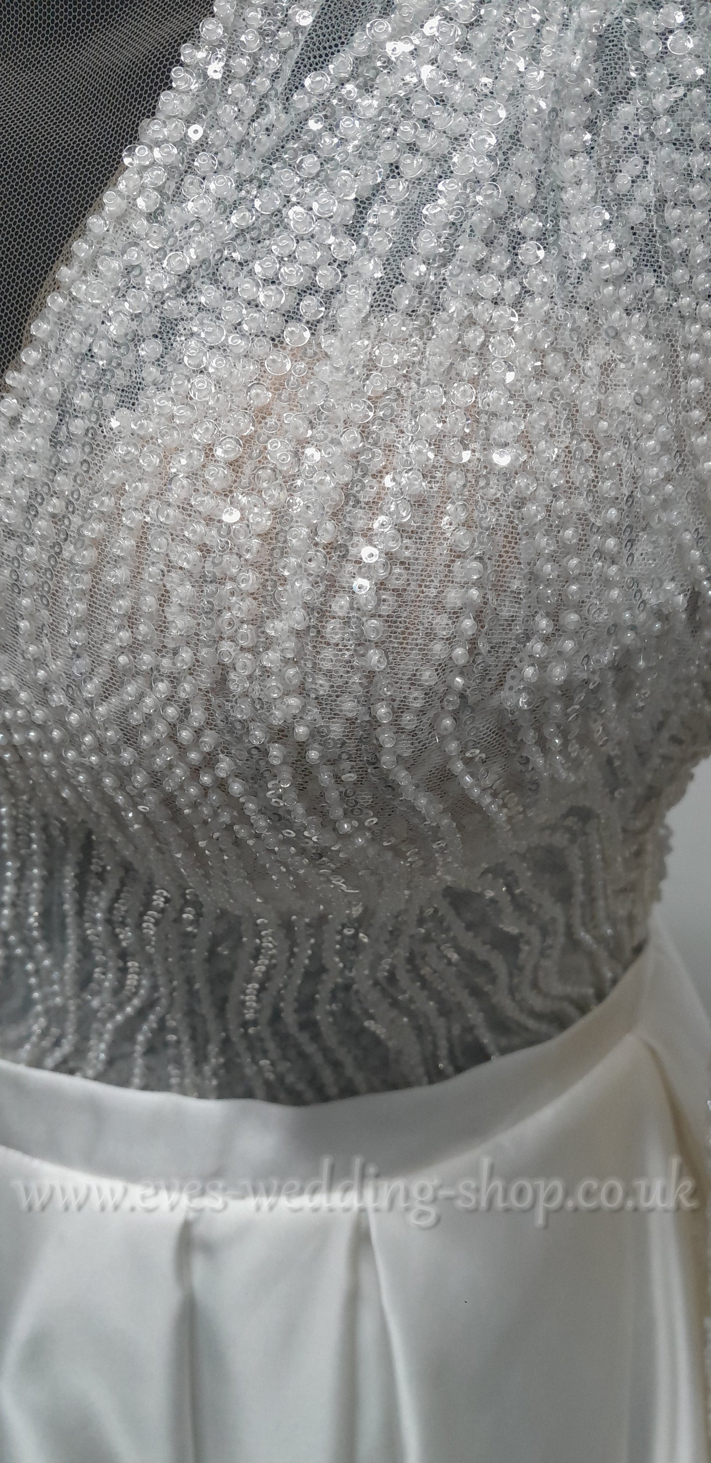 Eva Lendel satin wedding dress size 46, UK 16