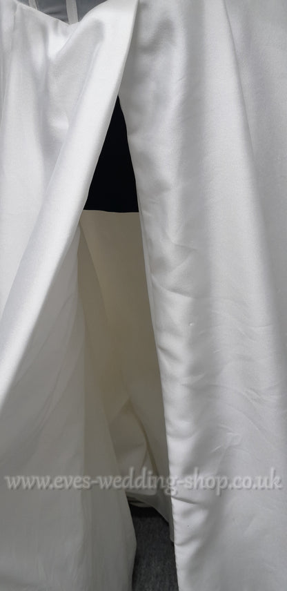 Eva Lendel mikado satin wedding dress size 44, UK 14