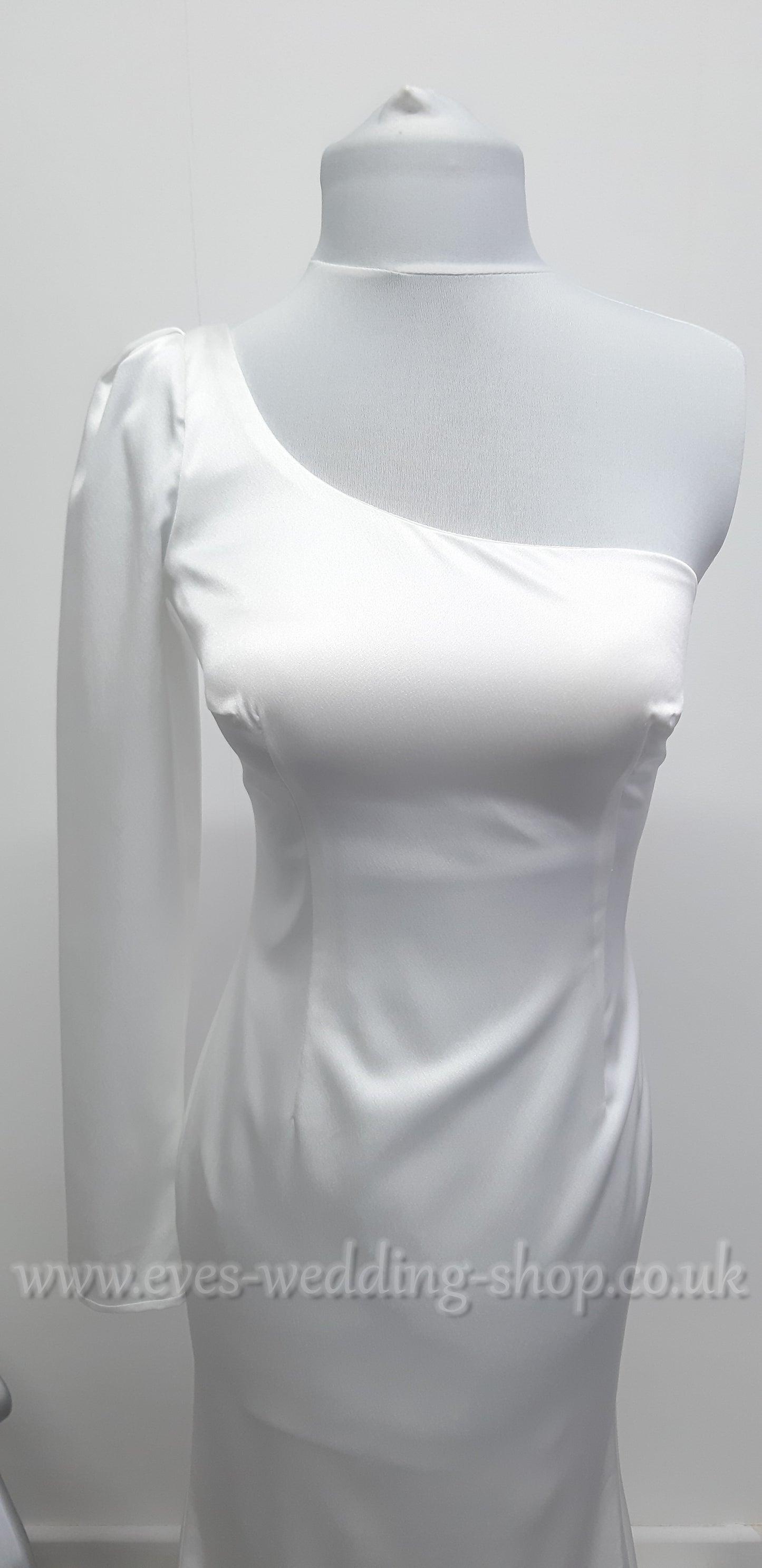 Liri bridal ivory wedding dress with one sleeve EU 40 , UK 10