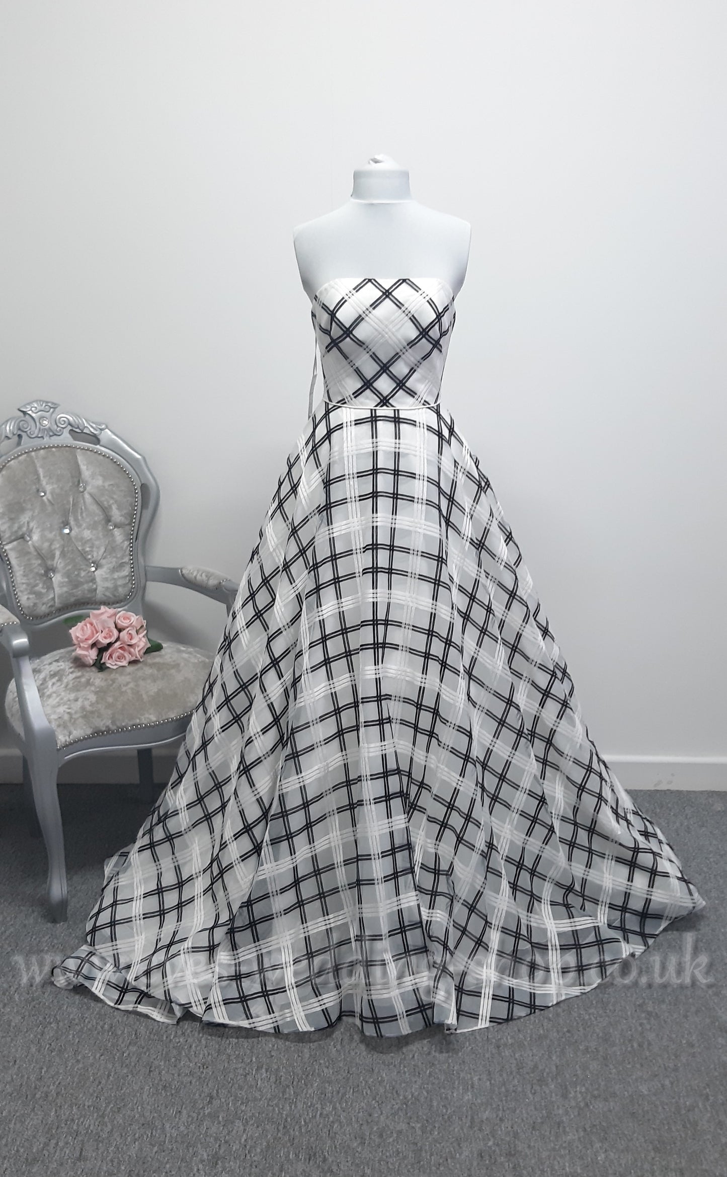 WTOO Rosalind style 11106 Caledonia plaid  wedding dress US 2, UK 4 with pockets