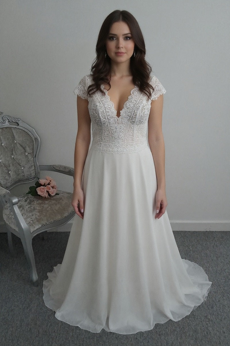 Bianco Evento ''Haven'' ivory nude wedding dress UK 14 , EU42