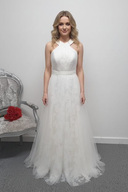Charlotte Bridal ivory lace wedding dress  UK 10