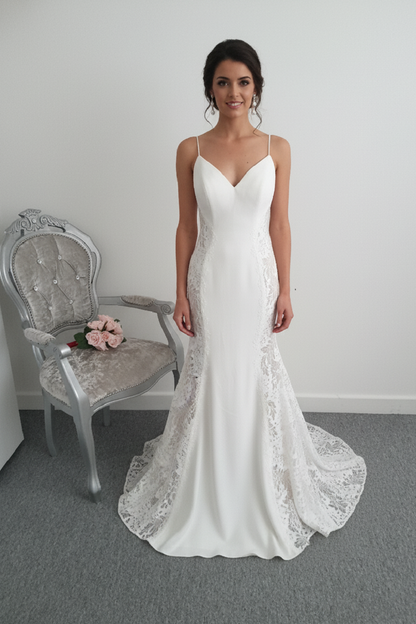 Christina Wu crepe wedding dress UK 6