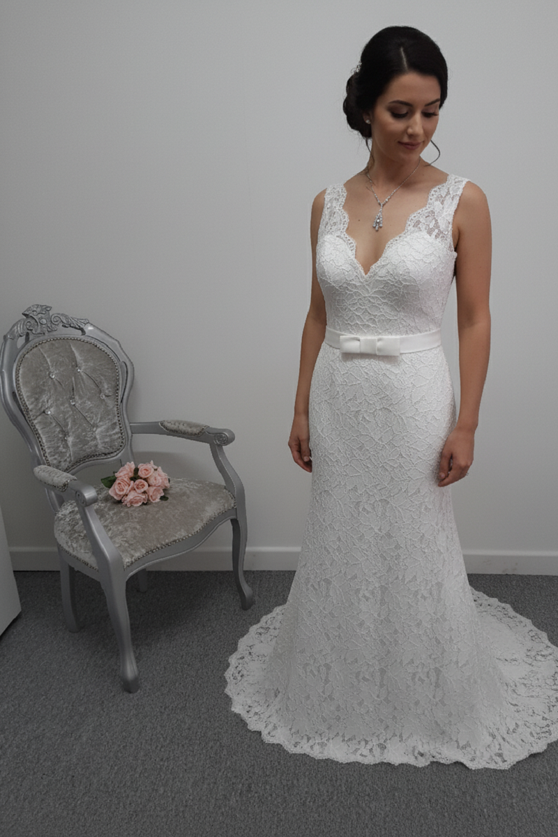 Millie May MG006 ivory lace wedding dress UK18