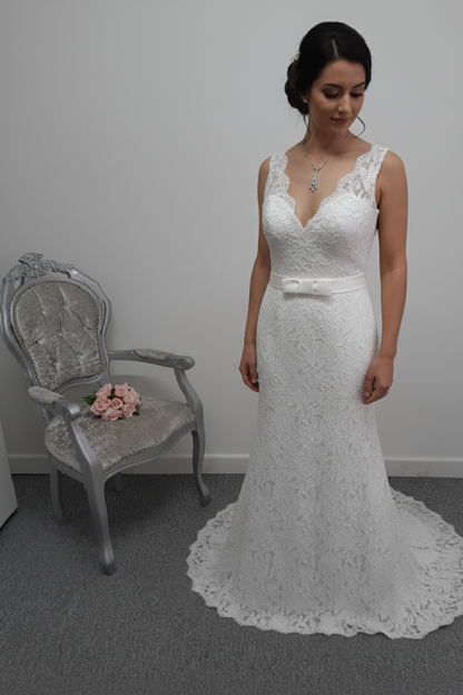 Millie May MG006 ivory lace wedding dress UK18