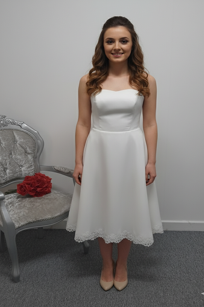 Bianco Evento  short ivory wedding dress EU 38 , UK10