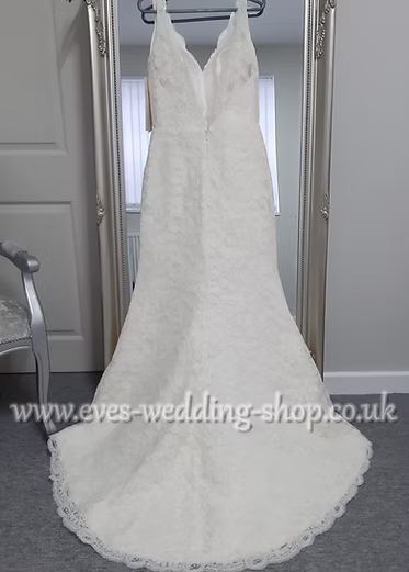 Tara Keely 2306 ivory lace wedding dress size UK 12