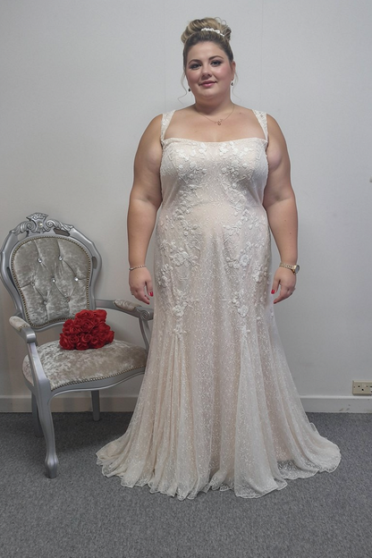 Melissa Sweet ivory champagne wedding dress US 24, UK 26