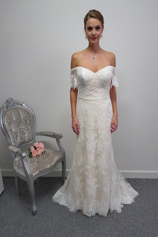 RRP £1538  WTOO ''Lamar'' wedding dress ivory/warm ivory wedding dress UK 12