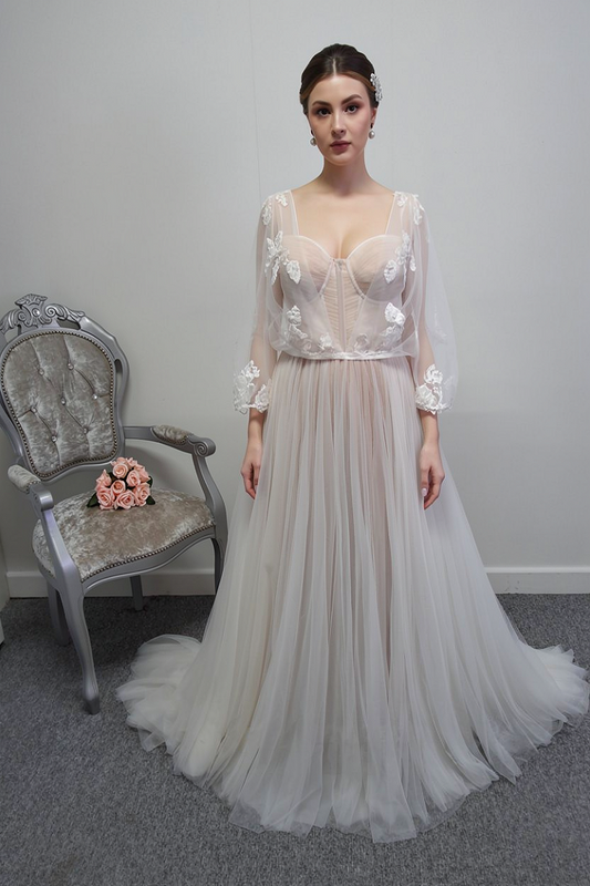 Wilderly bride 2 in 1 ''Justina '' mocha champagne wedding dress UK 10