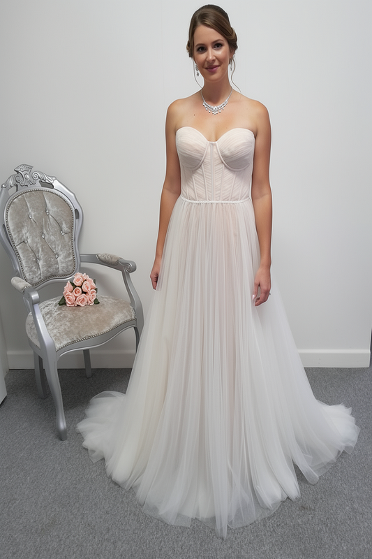 Wilderly bride ''Justina '' mocha champagne wedding dress UK 10