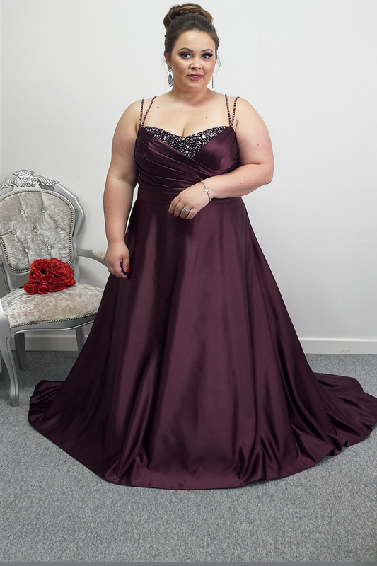 Sonsie SON92019 aubergine colour wedding dress UK30
