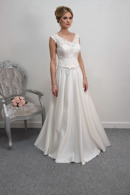 Bianco Evento ''Amelia'' ivory wedding dress UK 12, EU 40