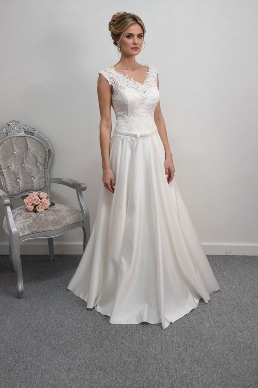 Bianco Evento ''Amelia'' ivory wedding dress UK 12, EU 40