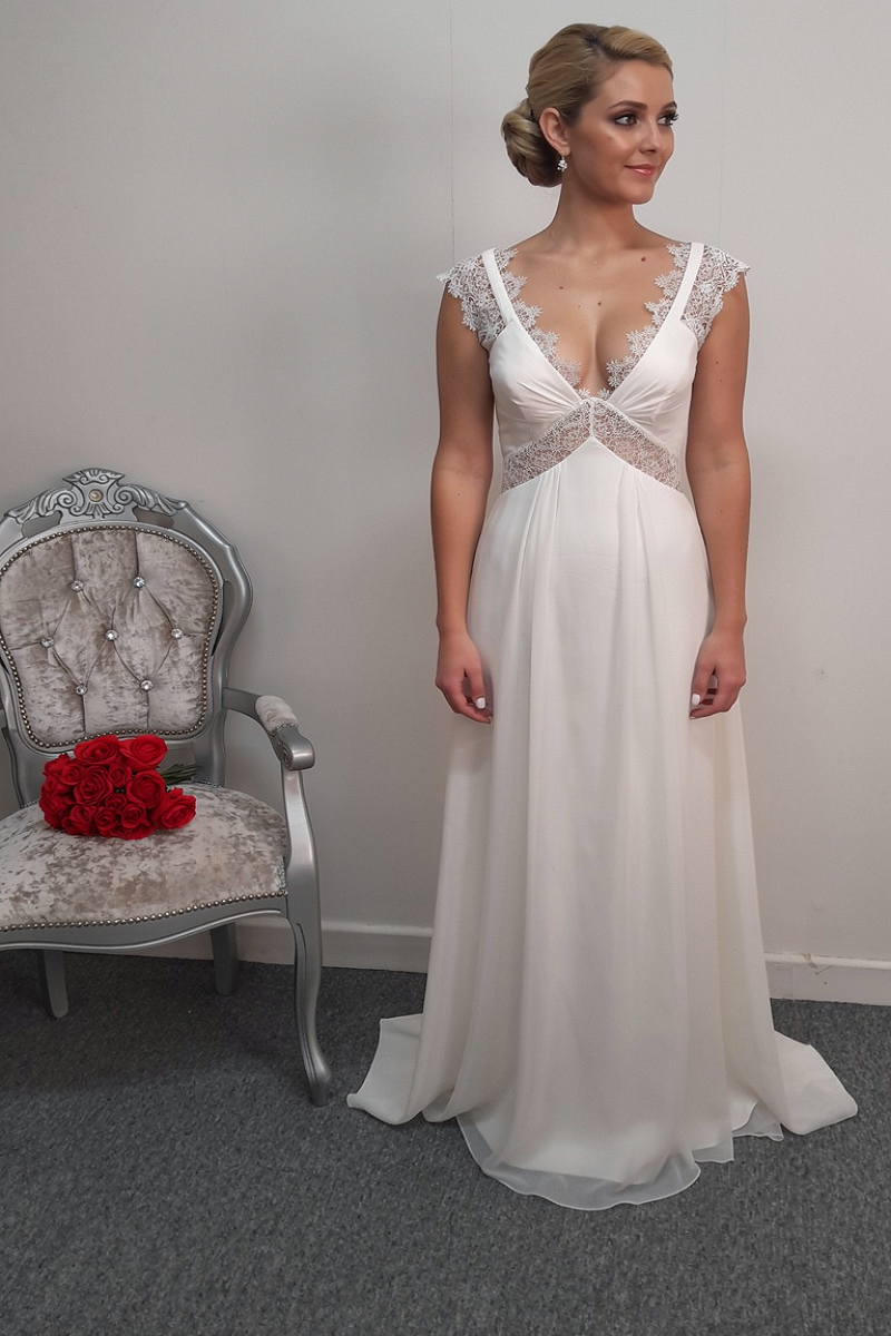 Kelsey Rose ivory wedding dress UK 8