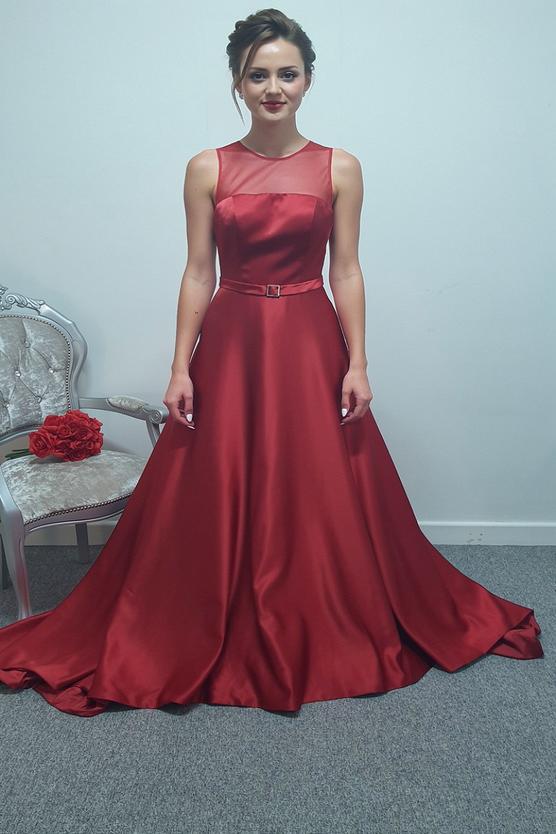 Victoria Kay wine color mesh/satin wedding dress UK size 10