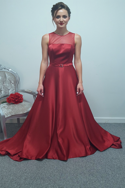 Victoria Kay wine color mesh/satin wedding dress UK size 10