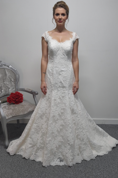 Anna Lizh ivory lace wedding dress UK 14