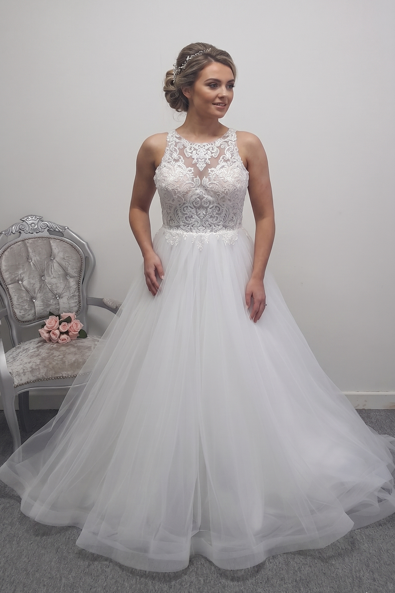 Eternity bride D5846 ivory wedding dress UK 14
