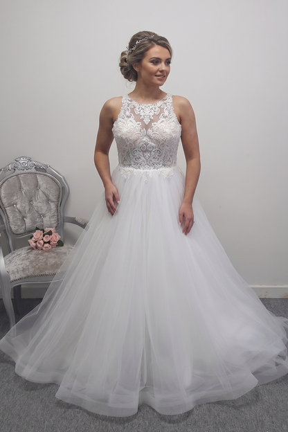 Eternity bride D5846 ivory wedding dress UK 14