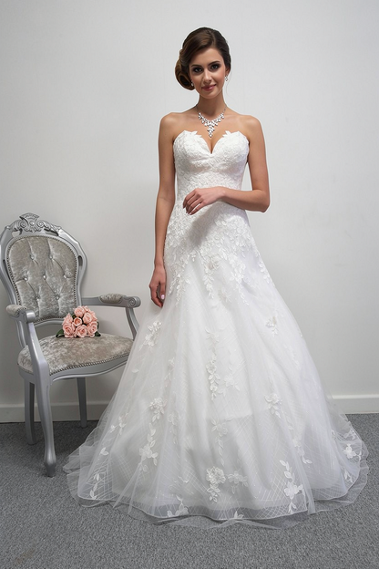 Eternity bride D5843 A line ivory wedding dress UK 14