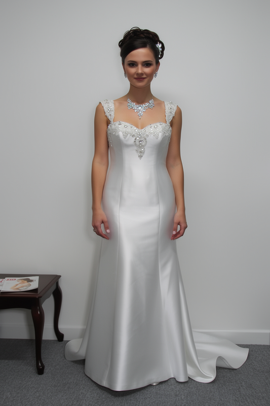 Anna Lizh mikado satin wedding dress UK 14