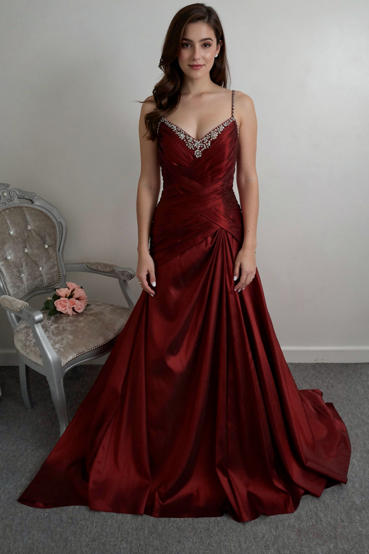 Veromia wine color wedding dress UK 12