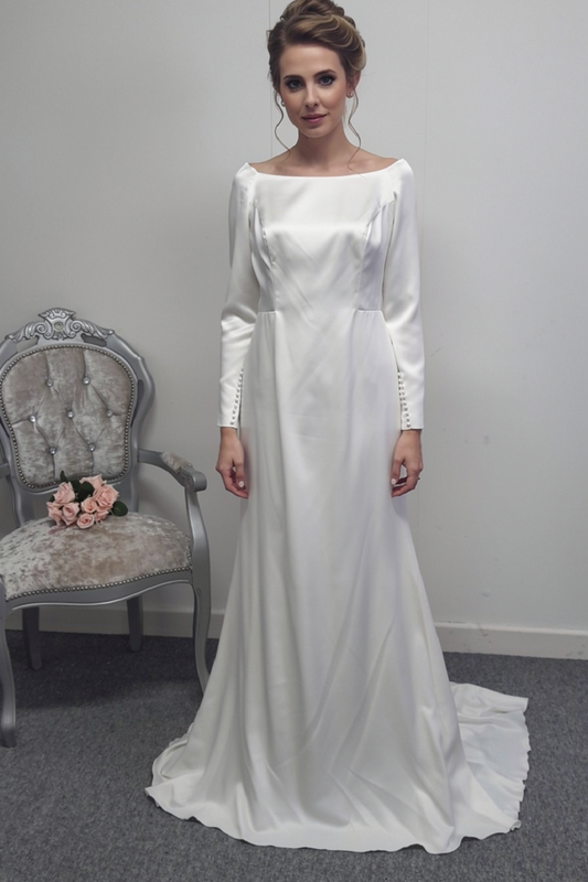 Bianco Evento  off shoulder ''Tiffany'' ivory wedding dress UK 14