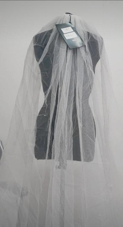 Joyce Jackson "Sahara" with diamontes ivory Italian wedding veil