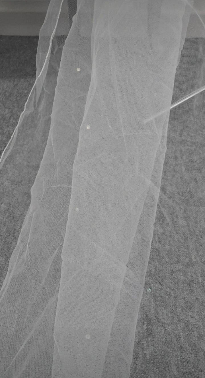 Joyce Jackson "Sahara" with diamontes ivory Italian wedding veil