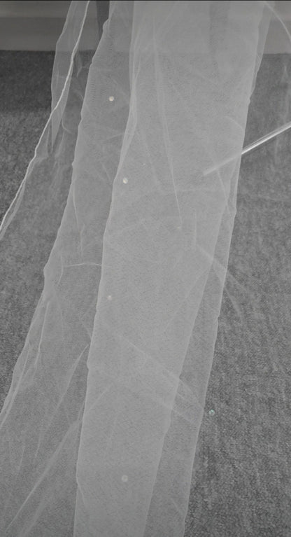 Joyce Jackson "Sahara" with diamontes ivory Italian wedding veil