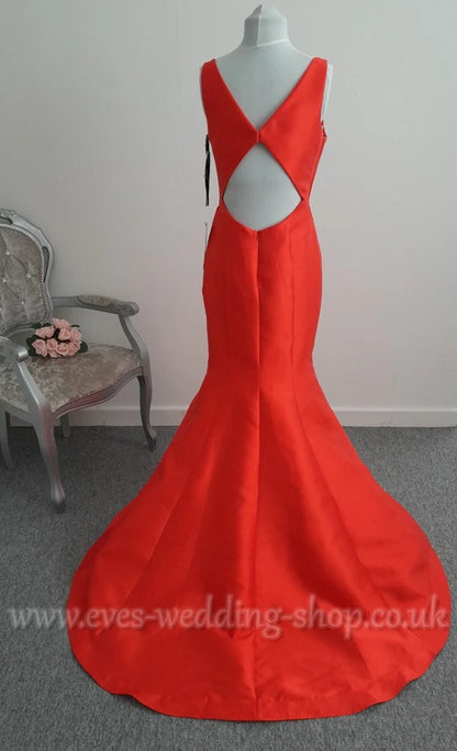 Red To The Nines mikado satin evening prom special wear dress UK 12