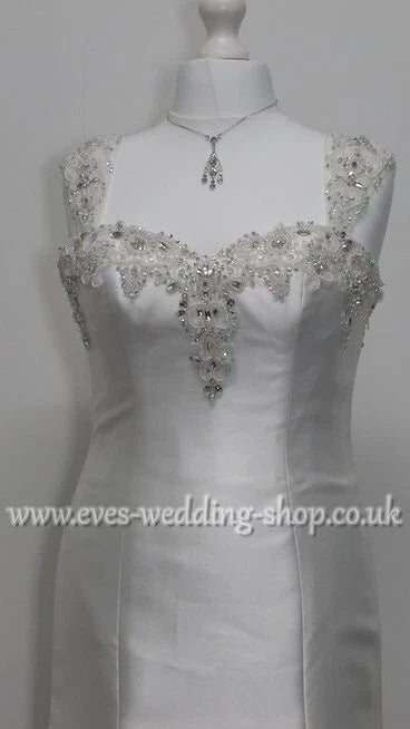 Anna Lizh mikado satin wedding dress UK 14