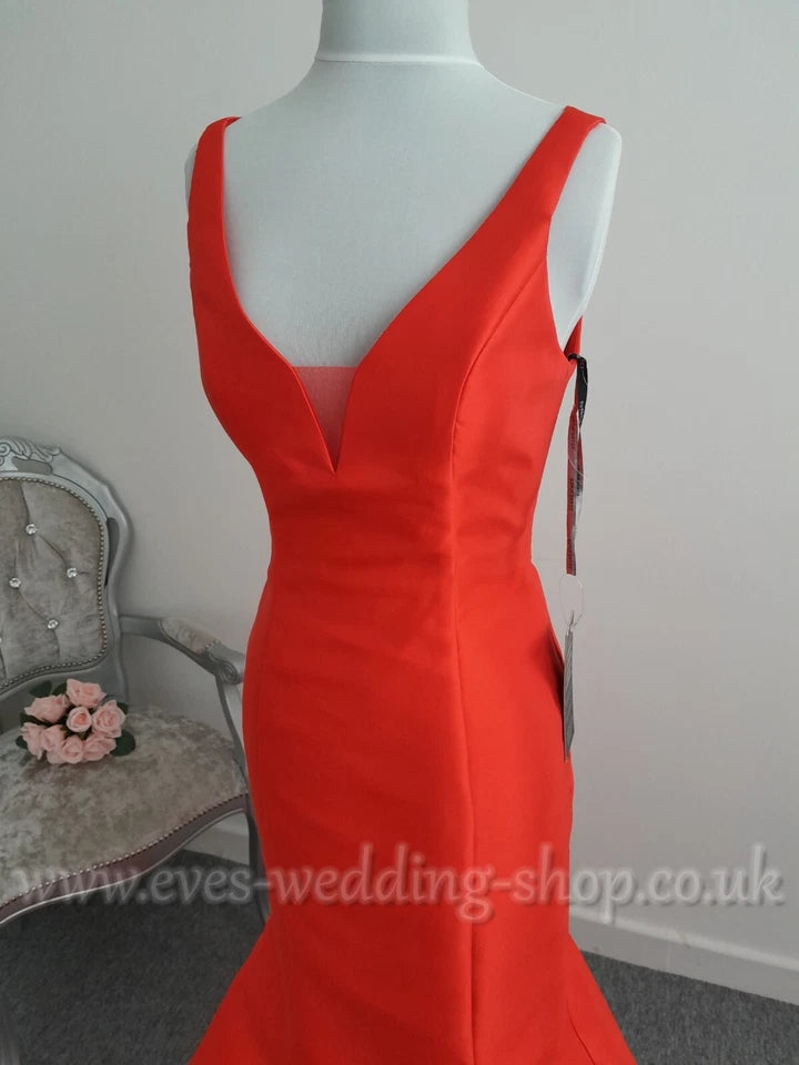 Red To The Nines mikado satin evening prom special wear dress UK 12