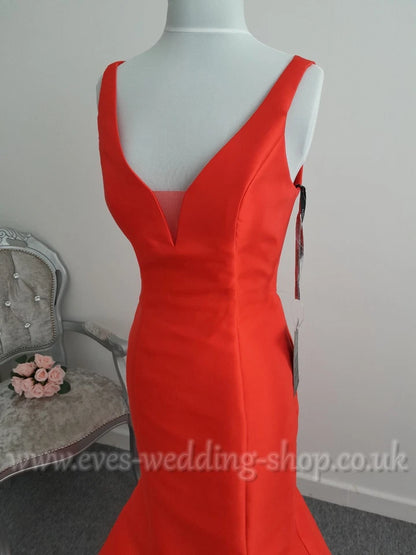 Red To The Nines mikado satin evening prom special wear dress UK 12